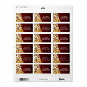 Funkelnd Weihnachtsbaum Adressaufkleber (Vorne)