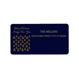 Funkelnd Weihnachtsbaum Adressaufkleber