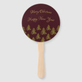 Funkelnd Weihnachtsbaum auf dem Weihnachtsmarkt Fächer (Rückseite)