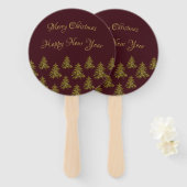 Funkelnd Weihnachtsbaum auf dem Weihnachtsmarkt Fächer (Vorne und Hinten)