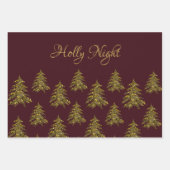 Funkelnd Weihnachtsbaum auf dem Weihnachtsmarkt Geschenkpapier Set (Vorderseite 3)