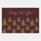 Funkelnd Weihnachtsbaum auf dem Weihnachtsmarkt Geschenkpapier Set (Vorderseite 2)