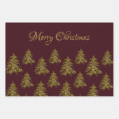 Funkelnd Weihnachtsbaum auf dem Weihnachtsmarkt Geschenkpapier Set (Vorderseite)