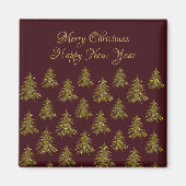 Funkelnd Weihnachtsbaum auf dem Weihnachtsmarkt Magnet (Vorne)