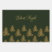 Funkelnd Weihnachtsbaum auf grünem Weihnachten Geschenkpapier Set (Vorderseite 2)