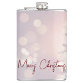 Funkelnd Weihnachtsbaum Flachmann (Vorderseite)