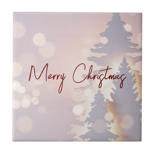 Funkelnd Weihnachtsbaum Fliese (Vorderseite)