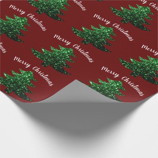 Funkelnd Weihnachtsbaum Geschenkpapier (Ecke)