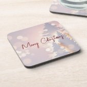 Funkelnd Weihnachtsbaum Getränkeuntersetzer (Linke Seite)