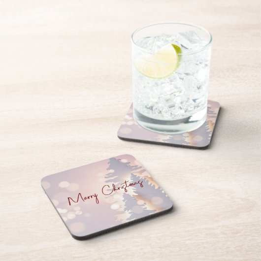 Funkelnd Weihnachtsbaum Getränkeuntersetzer (Rechte Seite)