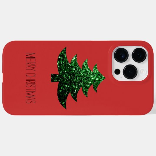 Funkelnd Weihnachtsbaum grün funkeln Rot Case-Mate iPhone Hülle (Rückseite (Horizontal))