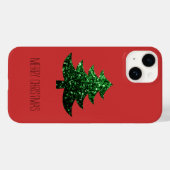 Funkelnd Weihnachtsbaum grün Rot Persönlich Case-Mate iPhone Hülle (Rückseite (Horizontal))