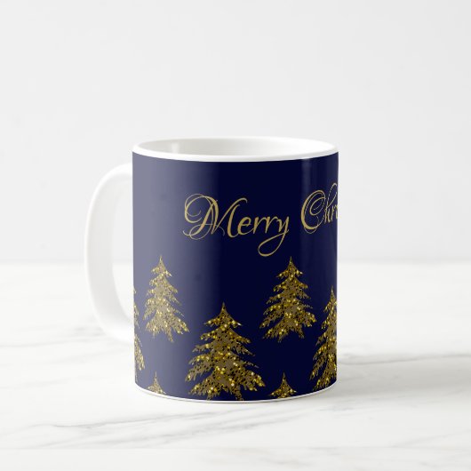 Funkelnd Weihnachtsbaum Kaffeetasse (Vorderseite Links)