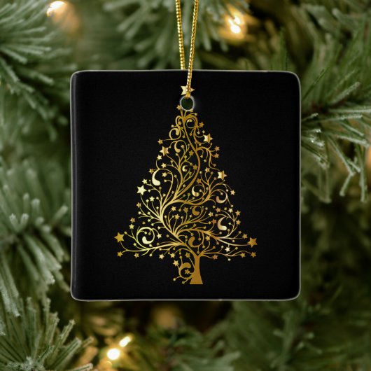 Funkelnd Weihnachtsbaum Keramikornament (Baum)