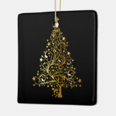 Funkelnd Weihnachtsbaum Keramikornament (Links)