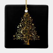 Funkelnd Weihnachtsbaum Keramikornament (Rückseite)