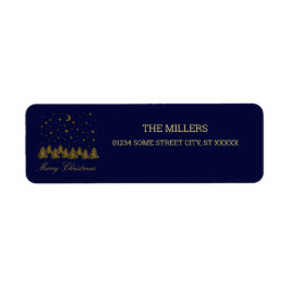 Funkelnd Weihnachtsbaum, Mond, blaue Sterne