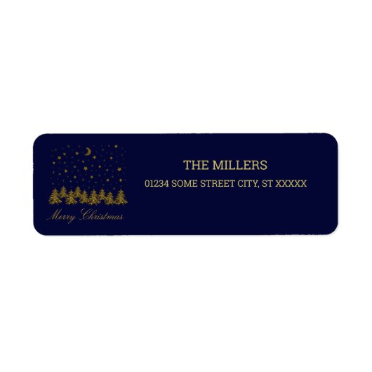 Funkelnd Weihnachtsbaum, Mond, blaue Sterne (Vorne)