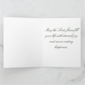 Funkelnd Weihnachtsbaum, Mond, grüne Sterne Karte (Innenseite)