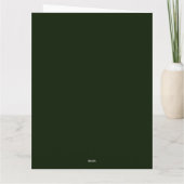 Funkelnd Weihnachtsbaum, Mond, grüne Sterne Karte (Rückseite)