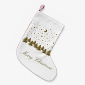 Funkelnd Weihnachtsbaum, Mond, Sterne Kleiner Weihnachtsstrumpf (Vorderansicht (hängend))