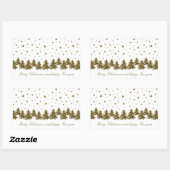 Funkelnd Weihnachtsbaum, Mond, Sterne Rechteckiger Aufkleber (Blatt)