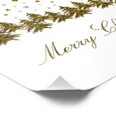 Funkelnd Weihnachtsbaum, Mond, Sterne Weihnachten Fotodruck (Ecke)