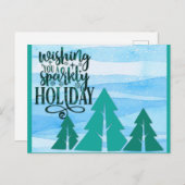 Funkelnd Weihnachtsbaum Postkarte (Vorne/Hinten)