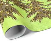 Funkelnd Weihnachtsbaum, Sterne auf abstraktem Pap Geschenkpapier (Rolleneckpunkt)