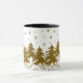 Funkelnd Weihnachtsbaum, Sterne, Schnee Tasse (Zentrum)