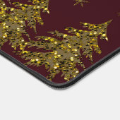 Funkelnd Weihnachtsbaum und Sterne in Rot Schreibtischunterlage (Ecke)