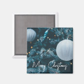 Funkelnd Weihnachtsbaum und Weihnachtsbälle Magnet (Vorderseite/Rückseite)