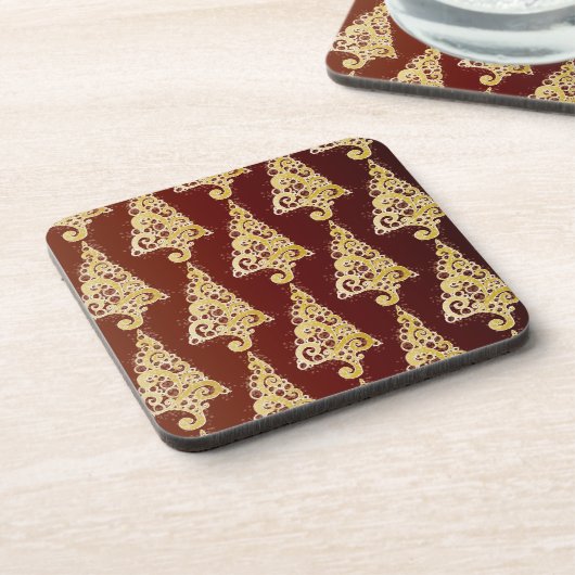 Funkelnd Weihnachtsbaum Untersetzer (Linke Seite)