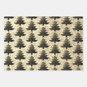 Funkelnd Weihnachtsbaumgold Geschenkpapier Set (Vorderseite)