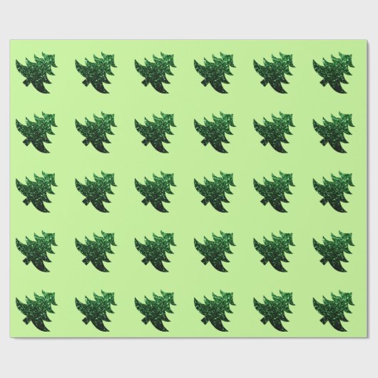Funkelnd Weihnachtsbaumgrün Glitzern Light Green Geschenkpapier (Flach)