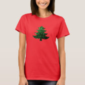 Funkelnd Weihnachtsbaumgrün-Glitzern T-Shirt (Vorderseite)
