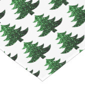 Funkelnd Weihnachtsbaumgrün Kurzer Tischläufer (Ecke)