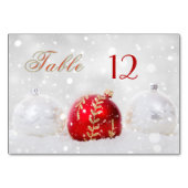 Funkelnd Weihnachtsbaumkarte Tischnummer (Vorderseite)