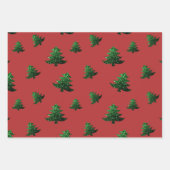 Funkelnd Weihnachtsbaummuster in Glitzern Geschenkpapier Set (Vorderseite 2)