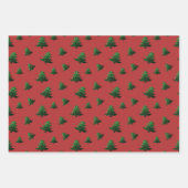 Funkelnd Weihnachtsbaummuster in Glitzern Geschenkpapier Set (Vorderseite)