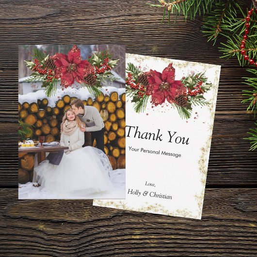 Funkelnd Weihnachtskarten Dankeskarte