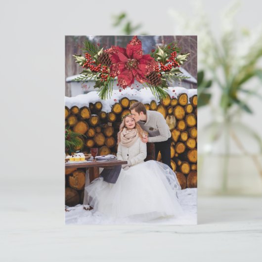 Funkelnd Weihnachtskarten Dankeskarte (Stehend Vorderseite)