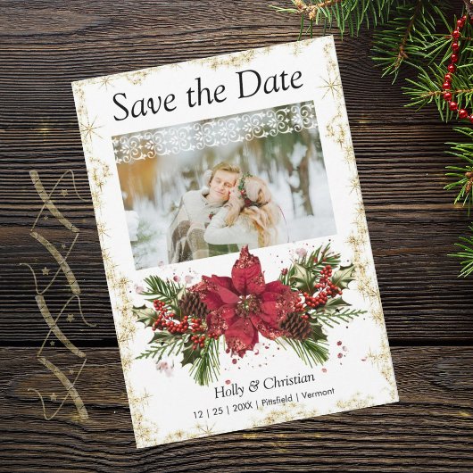 Funkelnd Weihnachtskarten Save the Date Hochzeitsk
