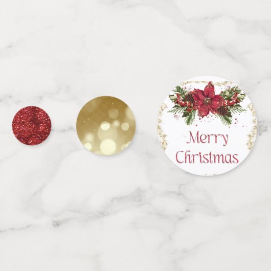 Funkelnd Weihnachtskonfetti Konfetti (Rückseiten)