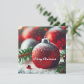 Funkelnd Weihnachtsschmuck Feiertagskarte (Stehend Vorderseite)