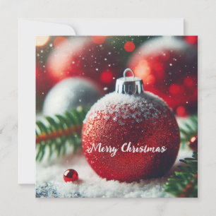 Funkelnd Weihnachtsschmuck Feiertagskarte
