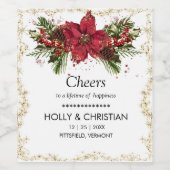 Funkelnd Weihnachtsweinmarken Weinetikett (Einzelnes Label)