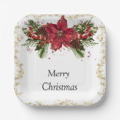 Funkelnd Weihnachtszeitung-Teller Pappteller (Vorderseite)