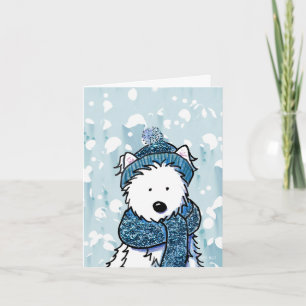 Funkelnd Winter Westie Card Karte
