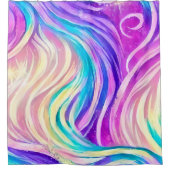 Funkelnd Wirbles Muster Duschvorhang (Vorderseite)